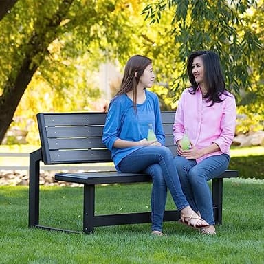 LIFETIME 60253 Outdoor Convertible Bench, 55 Inch, Harbor Gray - Image 2