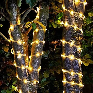 66Ft Rope Lights, 200 LED Waterproof Rope Light, Rope Lights Outdoor Indoor, Rope lighting for Patio, Pool, Bedroom, Living room, Landscape Lighting and Christmas Tree Decorations (Warm White) - Image 6