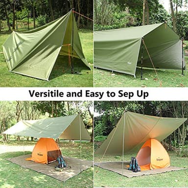 Unigear Hammock Rain Fly Waterproof Tent Tarp, 16.5x9.8ft, UV Protection and PU 3000mm Waterproof, Lightweight for Camping, Backpacking and Outdoor Adventure - Image 2