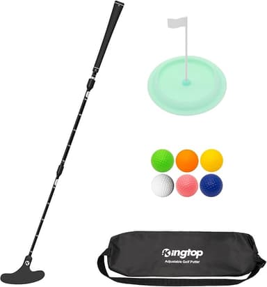 KINGTOP Adjustable Golf Putter – Retractable Shaft, Lightweight Travel Putter with Practice Balls & Putting Cup, Left & Right-Handed Design - Image 1
