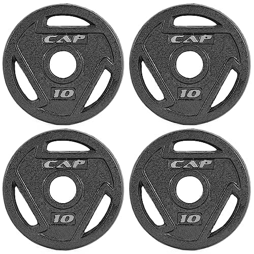 CAP Barbell 2-Inch Olympic Grip Weight Plate, 10 lb, Set of 4 plates - Image 1