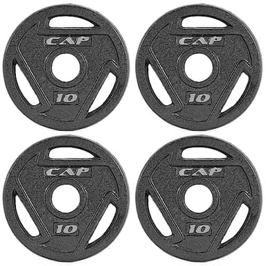 CAP Barbell 2-Inch Olympic Grip Weight Plate, 10 lb, Set of 4 plates - Image 1