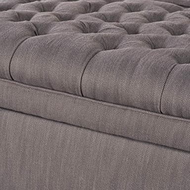 Christopher Knight Home Juliana Fabric Storage Ottoman, Gray - Image 8