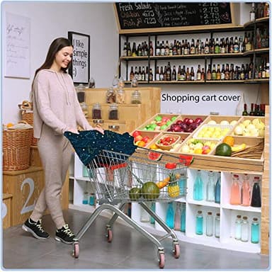 Car Seat Covers Canopy Cover - Multi-use Cover Carseat Canopy, Breathable Breastfeeding Cover, Car Seat Covers for Bbies, Boys & Girls Shower Gifts (Dark Blue Dinosaur) - Image 8