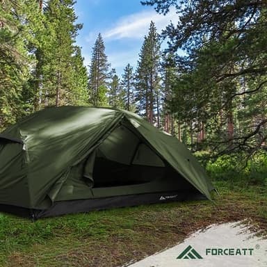 Forceatt Tent 2-3 Person Camping Tent, Waterproof and Windproof 3-4 Seasons Ultralight Backpack Tent, can be Installed Immediately, Suitable for Hiking, Camping, Outdoor (2-Person-Dark Green) - Image 7