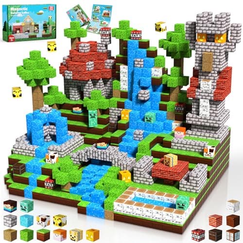 ToyUnited 150PCS Magnetic Blocks - Magnetic Building Blocks, Magnet Cubes Toys Stacking, Build Forest World Set, STEM Montessori Sensory Toys for Kids Boys Girls Ages 3-5 6-8 Easter Birthday Gifts - Image 1
