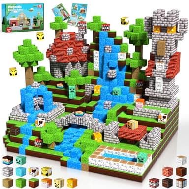 ToyUnited 150PCS Magnetic Blocks - Magnetic Building Blocks, Magnet Cubes Toys Stacking, Build Forest World Set, STEM Montessori Sensory Toys for Kids Boys Girls Ages 3-5 6-8 Easter Birthday Gifts - Image 1