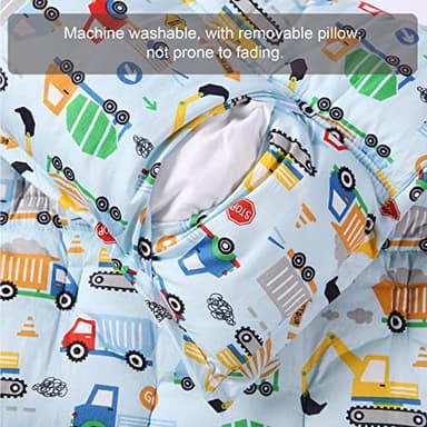 NapCure Toddler Nap Mat with Removable Pillow and Minky Blanket,Soft Rolled Napping Mats for Boys and Girls,Lightweight Daycare,Preschool,Travel Toddler Sleeping Slumber Bag-50”×20”(Truck and Digger) - Image 3