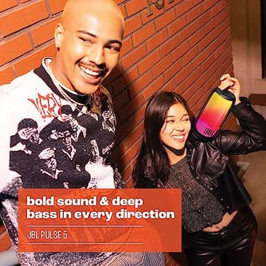 JBL Pulse 5 - Portable Bluetooth Speaker with Dazzling Lights Original Pro Sound, Black - Image 5