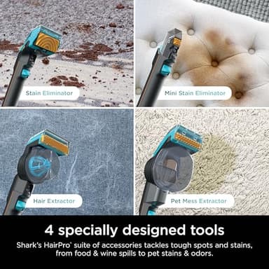 Shark StainStriker HairPro Portable Carpet, Upholstery & Area Rug Cleaner with Pet Mess & Hair Tools, Self-Cleaning, Perfect for Pets & Car Interiors, 4 Cleaning Tools & Pet Solution, Copper, PX251 - Image 8