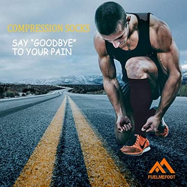 FuelMeFoot 3 Pack Copper Compression Socks - Compression Socks Women & Men Circulation - Best for Medical,Running,Athletic - Image 2