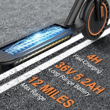 VOLPAM Electric Scooter, 350W/500W, 8.5"/10" Tires, 12/21/28 Miles Range, 16/19/22Mph, Folding E-Scooter with Dual Braking - Image 3