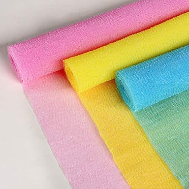 ARCH&M Exfoliating Washcloth Body Scrubber Back Scrubber for Shower Japanese Beauty Washcloth Bath Wash Cloth Korean Exfoliation Luffah Towel Net Sponge Loofah Body Scrub 3 Pack - Image 7