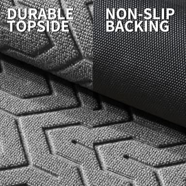 Yimobra Front Door Mat Outside Entrance 29.5x17, Waterproof Heavy Duty Outdoor Mats for Front Door, Non Slip Rubber Entry Mat for Garage Patio Indoor, Grey - Image 4