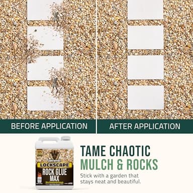 Petra Max Rock Glue for Landscaping, 1 Gallon - Wide Coverage & Pet Safe Mulch Glue for Rocks - Lockdown Gravel/Pebbles/Stones - Sticky Clear Gravel Binder & Decomposed Granite Stabilizer - Image 2