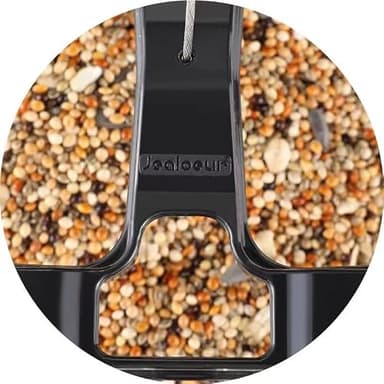 Jealoeur Bird Feeders for Outdoors Hanging Bird Feeder Wild Birds Seed, Black - Image 6