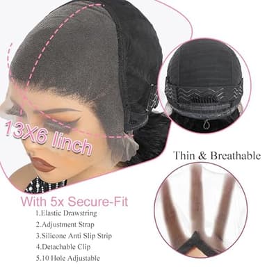 BVH 26 Inch Deep Wave Lace Front Wigs Human Hair 13x6 Hd Transparent Deep Curl Lace Front Wigs - Image 5