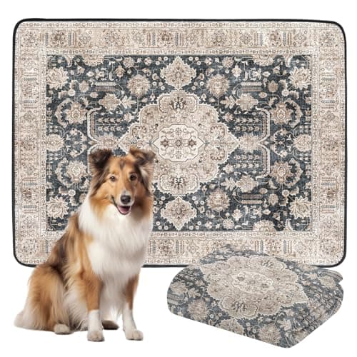 Dogcator Thicken Washable Pee Pads for Dogs, Super Absorbent & Quick Dry, 54"x72" Reusable Dog Pads, Non-Slip, Multi-Purpose, Dark Navy Polyester - Image 1