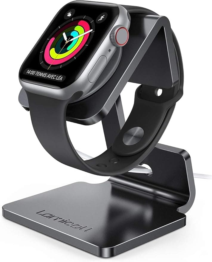 Lamicall Watch Stand for Apple Watch Magnetic Fast Charger - Desk Charging Stand Holder Dock for Apple iWatch Series SE3 SE2 Ultra 3, Series 11 10 9 8 7 6 5(49mm 46mm 45mm 44mm 42mm 41mm 40mm 38mm - Image 1