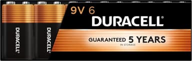 Duracell Coppertop 9V Battery, 6 Count (Pack of 1), 9 Volt with Long-lasting Power, All-Purpose Alkaline 9V Battery for Household and Office Devices - Image 2