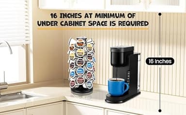BLACKSMITH FAMILY K Cup Holders k Cup Holder K Cups Holder,K Cup Carousel, Coffee Pods Storage Organizer Stand,Comes All in One Piece,No Assembly Required,1 Count(Capacity of 40 Pods, Black) - Image 8
