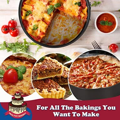 Hiware 9 Inch Non-stick Cheesecake Pan Springform Pan with Removable Bottom/Leakproof - Black - Image 6