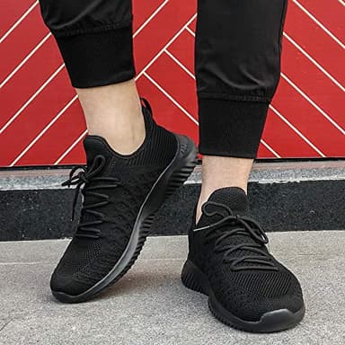 Feethit Mens Slip On Walking Shoes Lightweight Breathable Non Slip Running Shoes Comfortable Fashion Sneakers for Men Black Size 10.5 - Image 6