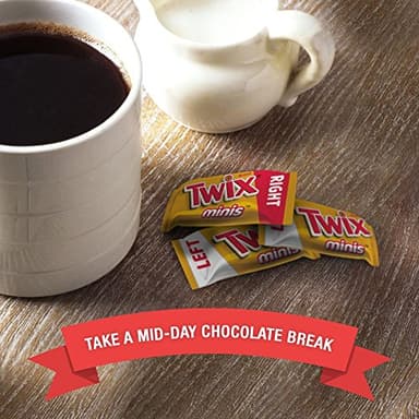 TWIX Minis Size Caramel Chocolate Cookie Candy Bars Bulk Pack, Sharing Size, 9.7 oz Bag (Pack of 8) - Image 6
