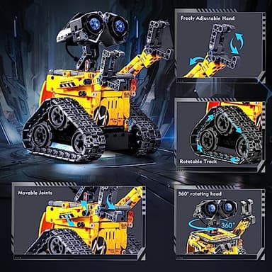 INSOON Robot Toys for Kids Building Set, 520 PCS App & Remote Control Robotics Kit, 5-in-1 RC Wall Robot Engineer Dinosaur Building Block Toy Gift for Kids 6 7 8 9 10 11 12+ Years Old Boys Girls - Image 4