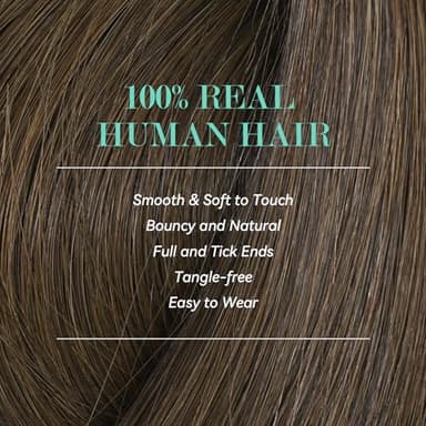 Ukira Medium Brown Hair Extensions Real Human Hair Clip ins for Women, 18 Inch 120g 7pcs #4 Human Hair Extensions, Natural Straight Remy Human Hair Chocolate Brown Clip in Extensions - Image 6