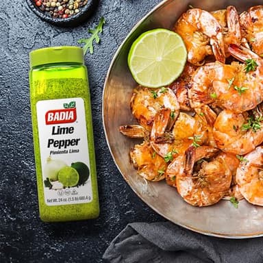 Badia Lime Pepper Seasoning, 24 oz - Pepper, Garlic & Onion, Zesty Citrus Blend for Chicken, Seafood & Vegetables - Image 4