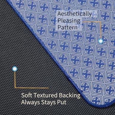 RccugmatS Chair Mat for Hardwood & Tile Floor, 47" x 52" Heavy Duty Office Chair Mat Floor pad for Rolling Chairs, Anti Slip, Non-Curve, Floor Protector for Home Office, Blue X - Image 5