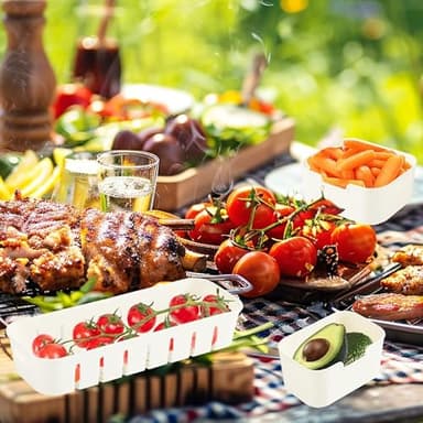 Snack Tray with Lid & Handle Food Container Keep your Veggie & Fruit Fresh … - Image 6