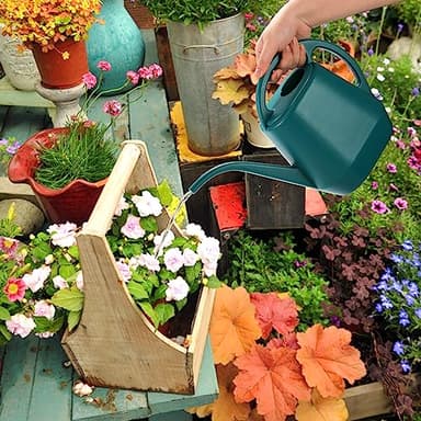 Fasmov Watering Can, 1/2 Gallon Plastic Watering Cans with Comfortable Handle, Small Garden Watering Cans Long Spout for Indoor Outdoor Watering Plants, Green - Image 2