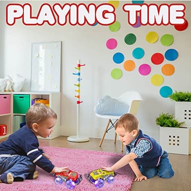 Light-Up Monster Truck Toys (2-Pack) – Push-&-Go Cars with Glowing Wheels – Birthday Gift for Toddlers, Boys & Girls Ages 3+ – Durable Friction-Powered Trucks – Batteries Included - Image 5