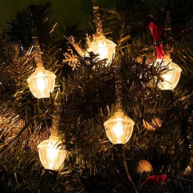 Gold Christmas Bubble Lights Set, 11Ft Vintage Christmas String Lights with 8 Golden Bubble Lights (1 Spare) C7/E12 Base, UL Listed for Indoor Outdoor Holiday Tree Fireplace Window Party Decorations - Image 4