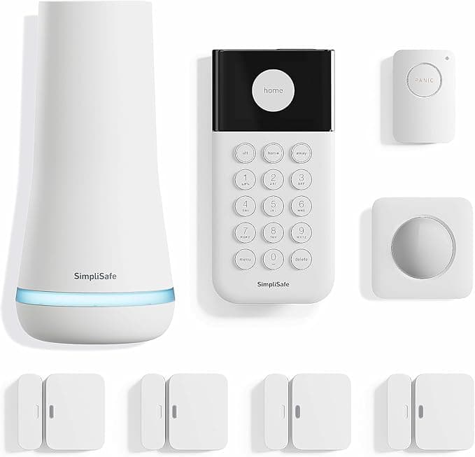 SimpliSafe 8 Piece Wireless Home Security System - Optional 24/7 Professional Monitoring - No Contract - Compatible with Alexa and Google Assistant , White - Image 1