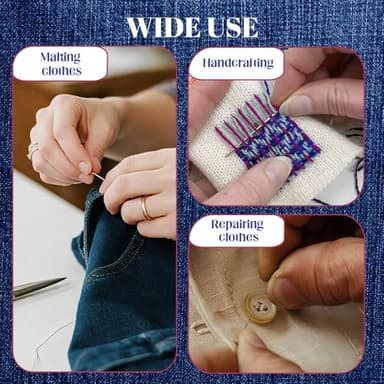 2025 New Big Eye Steel Sewing Needles Kit, 37Pcs Sewing Tool Set Fix Anything Anytime Portable Beginner-Friendly, Upgrade Needle Thread Hand DIY Embroidery Crafting Kit Tool (31Pcs) - Image 6