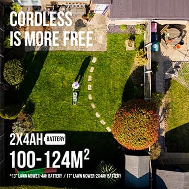 Litheli Cordless Lawn Mower 17 Inch, 2 x 20V 4.0Ah Battery Lawn Mowers with Brushless Motor, Bagging & Mulching, Charger Included - Image 7