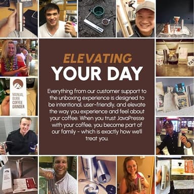 JavaPresse Manual Stainless Steel Coffee Grinder - 18 Adjustable Settings, Portable Conical Burr Grinder for Camping, Travel, Espresso - With Hand Crank - Image 6