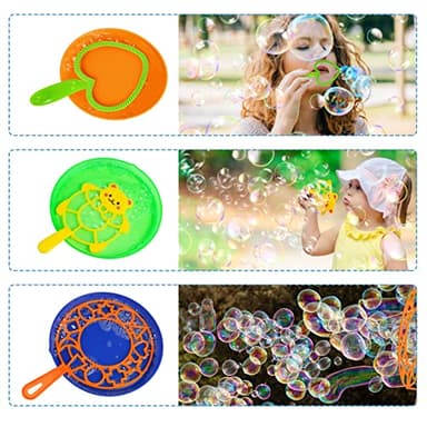 Roberly 28 Pcs Big Bubble Wands Set Bulk for Kids Summer Outdoor Activities Party Favors Gifts Birthday Games, Giant Bubbles Making Toys with Tray - Image 3