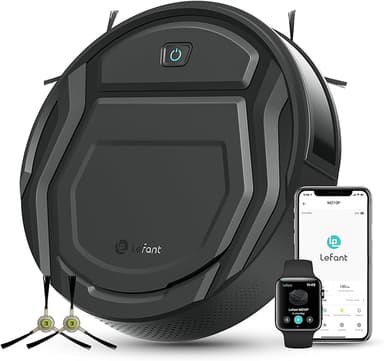 Lefant Robot Vacuum Cleaner M210 Pro,Slim,Quiet,2200Pa Suction,120 Min Self-Charging Robotic Vacuums, Freemove 3.0,WiFi/APP/Alexa,6 Cleaning Modes Ideal for Hard Floors Pet Hair Low Carpet,Black - Image 1