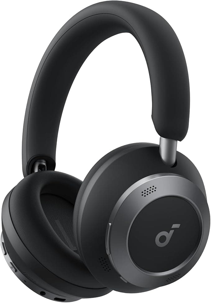 Soundcore Space One Pro, FlexiCurve Over-Ear Headphone, Adaptive Active Noise Cancelling Headphones Driven by 6 Mics, 60H Lossless Audio, Ultra-Fast Charging, Hi-Res Wireless, Comfortable Fit - Image 1