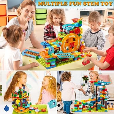 Marble Run Building Blocks for Kid: 3 4 5 6 8 Year Old Montessori Education Preschool STEM Toy - Age 4-8 Kids Creative Puzzle Marbles Track - Christmas Birthday Gifts for Boys Girls - Image 6