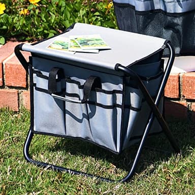 Household Essentials Household Essentials Collapsible Utility Stool, Gray - Image 2