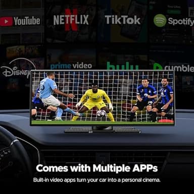 Volam 10.25'' Carplay Screen for car with Netflix YouTube and Backup Camera for iPhone Android Auto Upgraded Wireless AI Video Entertainment BOX Built-in Apps Voice Control GPS for iOS 10+ Android 11+ - Image 3