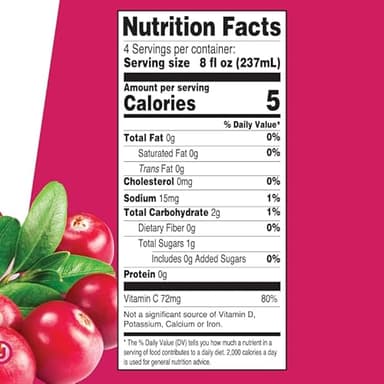 Langers 5 Calorie Cranberry Cocktail, 32oz (Pack of 12) - Image 2