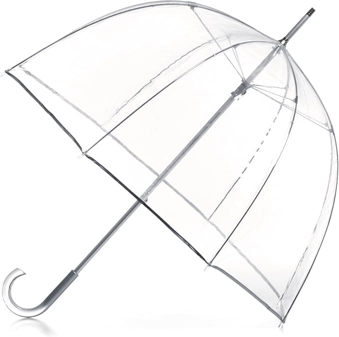 totes Adult Clear Bubble Umbrella with Dome Canopy and Lightweight Wind and Rain Protection - Image 1