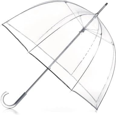 totes Adult Clear Bubble Umbrella with Dome Canopy and Lightweight Wind and Rain Protection - Image 1