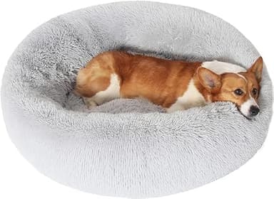 JOLLYVOGUE Dog Bed, Calming Anti-Anxiety Large Dog Bed, Fluffy Donut Cushion for Medium and Large Pets (27"/30"/36") - Image 1